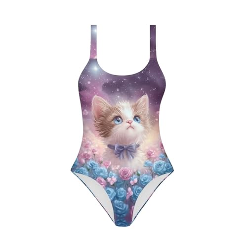 Image of Uourmeti Girls' One-Piece Swimwear Halter Bathing Suit Big Kids Summer Beach Swim Suits Swimming Wear