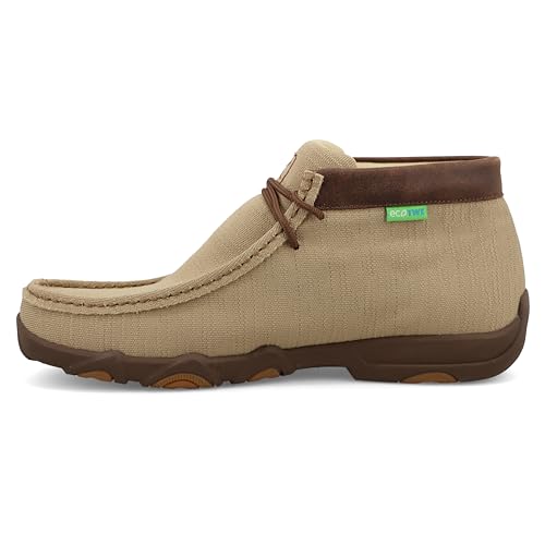 Image of Twisted X Men's Chukka UltraLite X Driving Moc Shoe, Moc Toe, Khaki & Brown, 8.5 M