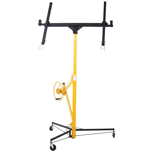 MOWALAUTOS Professional Drywall Lift Panel Hoist - 11' Lift Jk Lifter, BLK+YELLOW