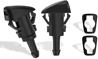 2 PCS Front Windshield Washer Nozzles, Washer Spray Jet Kit Fit for Chrysler, Dodge, Replaces OEM #: 4805742AB / 5113049AA / 55077460AA / 5303833AA / 5116079AA