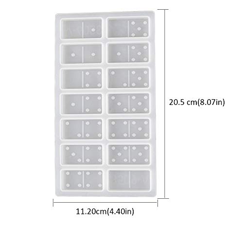 Moldes de silicona para hacer dominós, 2 piezas miniatura 3