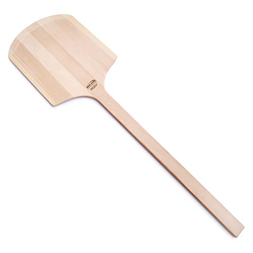 Image of New Star Foodservice 50257 Restaurant-Grade Wooden Pizza Peel, 16 inch L x 12 inch W Plate, with 26 inch L Wooden Handle, 42 inch Overall Length