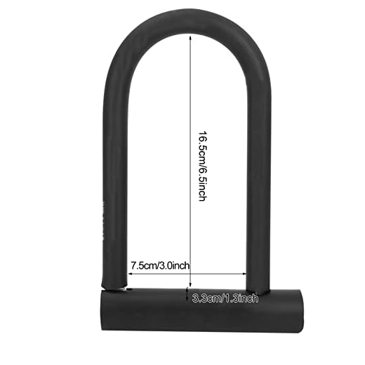 Trava de bicicleta anti-roubo em U com chave para bicicleta, scooter elétrica, motocicletas, portão de cerca de metal, antifurto (310)