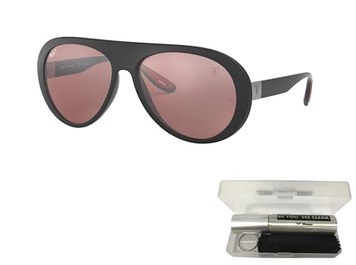Ray-Ban RB4310M Sunglasses Bundle: RB 4310M FERRARI F602H2 Ferrari Matte Black Purple Mir and Eyewear Cleaning Kit2