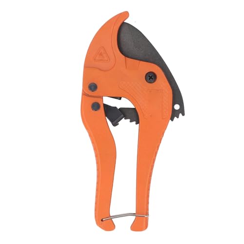 42mm 1 5/8in PVC Pipe Cutter PVC Pipe Shears Pipe Cutter Plumbing Tube Cutting Tool Portable Ratchet Pipe Shears for Home Working and Plumber