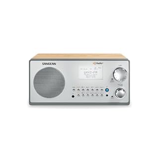 Sangean HDR-18 HD Radio/FM-Stereo/AM Wooden Cabinet Table Top Radio Silver
