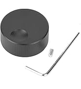 Volume Control Switch Knob Electronic Control Potentiometer Knob 32x13mm Black Aluminum Alloy Pot...