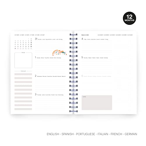 MIQUELRIUS, Calendar September 2022 June 2023, Week Vista, Size 15.5 x 21.3 cm, Multilingual: English, Spanish, Portuguese - Image 2