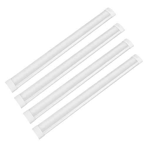 Image of T&K TO-KING 4-Pack 4FT LED Batten Light,PC Body,40W 4000LM 6500K, Low Profile Wall/Ceiling Surface Mounted Fitting for Shop/Office/Garage/Warehouse/Kitchen/Living Room