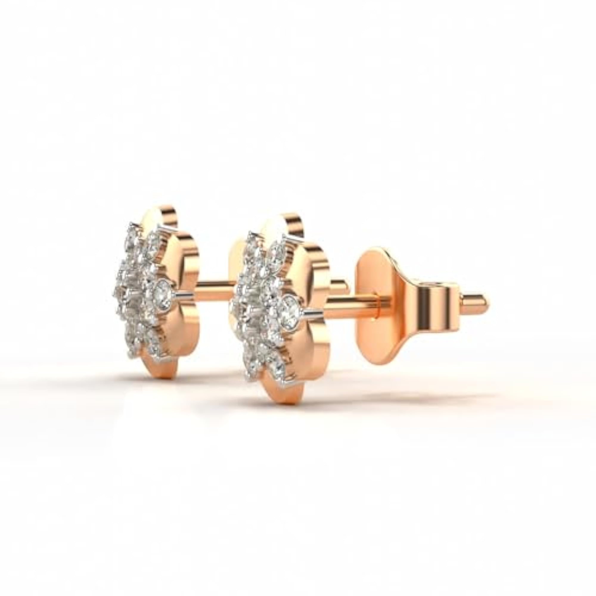 Women's Stylish Lab Grown Diamond 0.26cts Sterling Silver Earrings