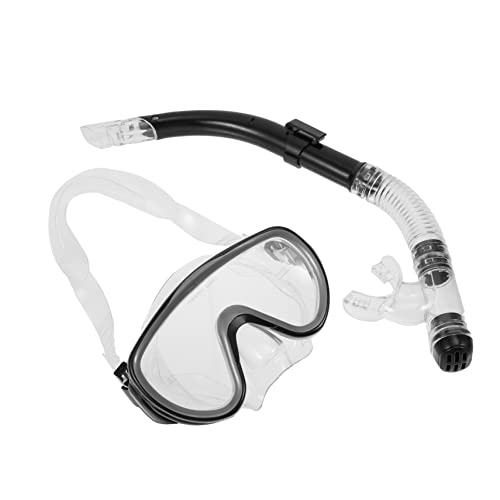 Happyyami Dult Snorkeling Gear Dry Snorkel Mask Set Flat Lens Tube High Definition Vision Snorkeling Equipment Random