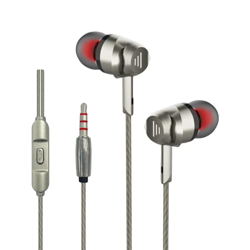 Image of Beats 2.0 Wired Earphones with Mic, 10 mm Drivers, 3.5mm Audio Jack, Compatible with Phones and Tablets (Silver)