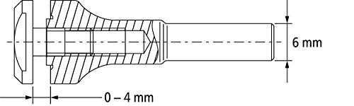 PFERD Werkzeughalter, Schaft-ø 6 mm, 33512000 zum Aufspannen von kleinen Trennscheiben mit Bohrung 10 mm