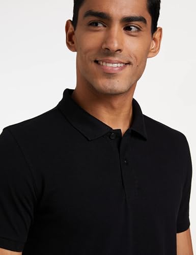 Image of Amazon Brand - Symbol Men's Cotton Rich Solid Polo Tshirt | Collar Tshirts | Half Sleeves | Plain-Regular Fit (Available in Plus Sizes and Combo Pack of 2)
