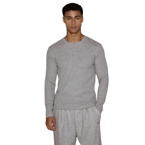 Image of The Modern Soul Men's Waffle Knit Henley Half Sleeve Tshirt for Men