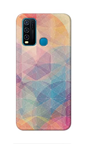 Image of Printed Hard Back Cover Case for Vivo Y30 Back Cover (Crumpled Paper Design) -1803