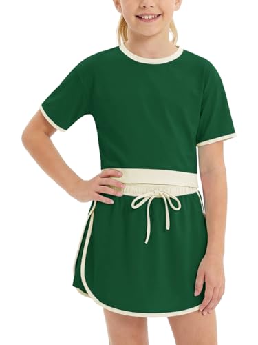 Falda de tenis para niñas y camiseta deportiva conjunto de verano listo para el club