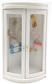 SXFSE Dollhouse Shower Room,1:12 Dollhouse Miniature Furniture Simulation White Bathroom Shower Room