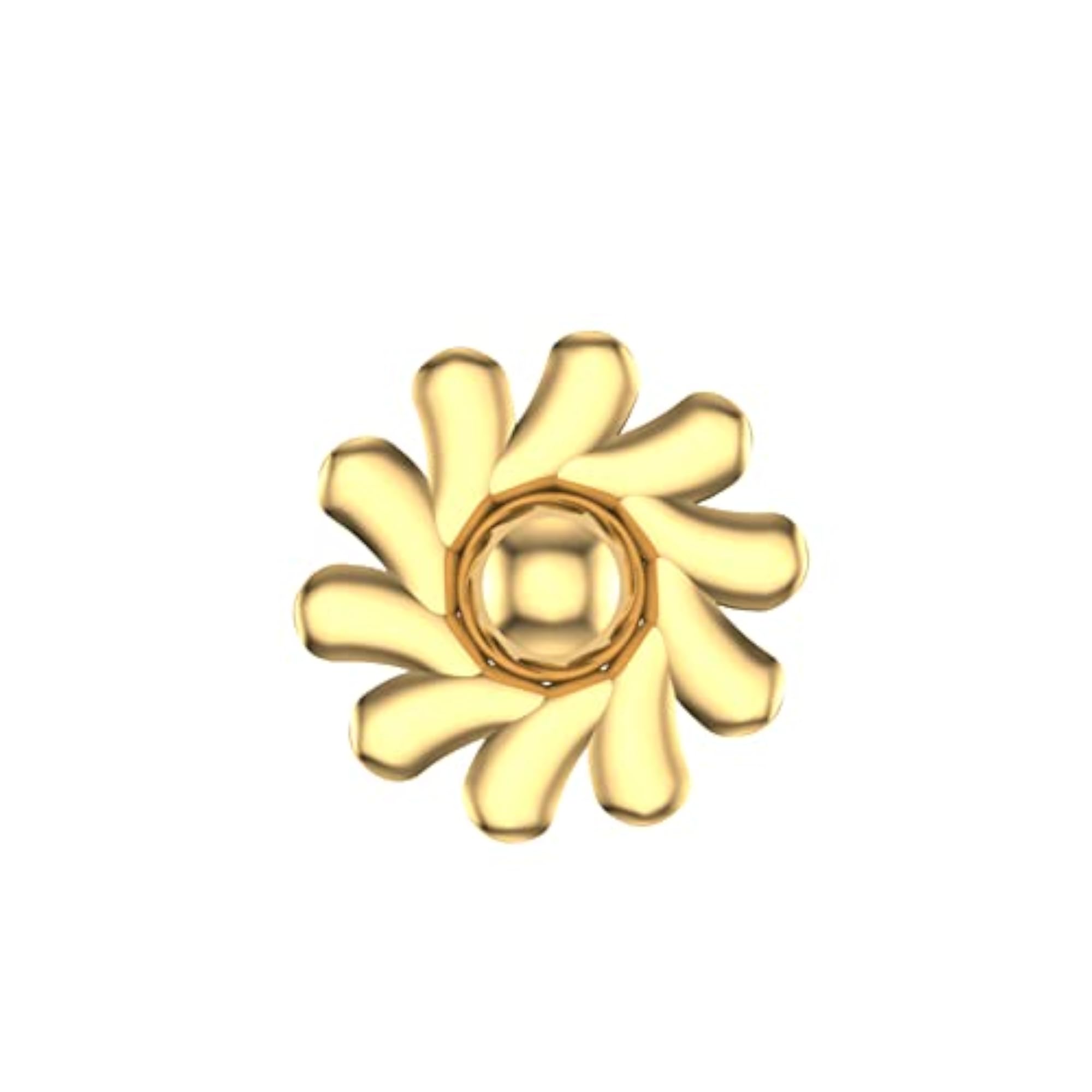 BIS Hallmark 14K Yellow Gold Wire Nosepin for Women