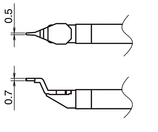 Hakko T51-I05 Hot Tweezer Tips - CHIP Shape-0.5I - for FX9705, N.a - Image 4