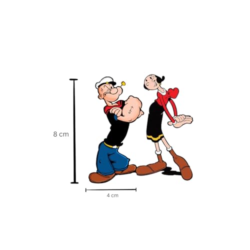 Image of Dia & Tia -Premium Fridge Magnets -Handmade in India for Office, Kitchen, refrigirators, Magnetic Boards -Motivational Quotes, Indian Culture, Gamers, Cute Cartoons, Decor (Cartoon - Popeye)