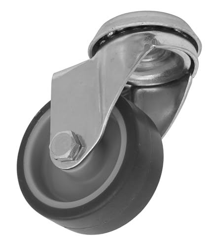 Ø50mm Medium-Duty Thermoplastic Bolt Hole Swivel Castor Wheel - Trade