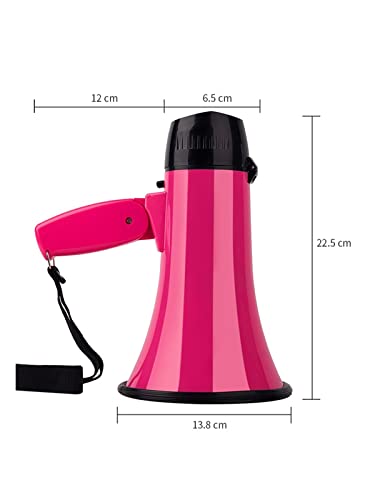 Megafone for tragbare Hand, 25-Watt-Bullhorn-Megafon mit Sirene, Lautsprecher, Aufnahmehorn, Reiseführer-Lautsprecher, ideal for Ankündigungen im Freien