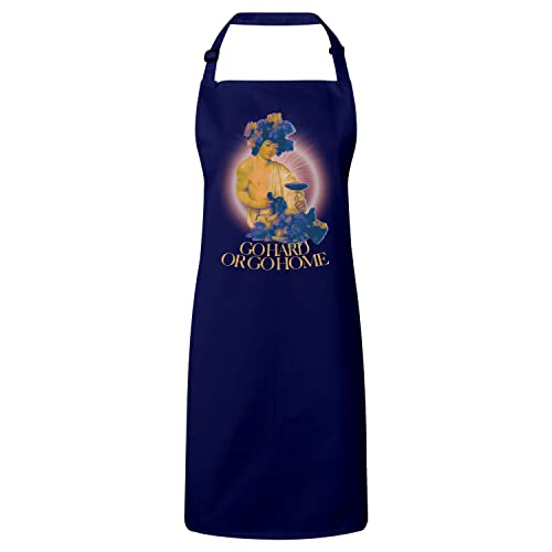 Tablier de cuisine premium navy Go Hard or Go Home artistique