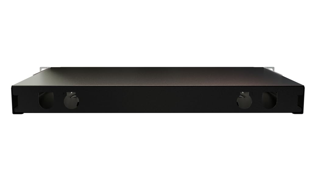 Rack Montage Glasfaser Anschlussdose Verteilerkasten ECO 19 Zoll 1U 12x Duplex LC/PC - Einfache Organisation von Glasfaserkabeln - Aus Stahl - Ideal für den Netzwerkschrank