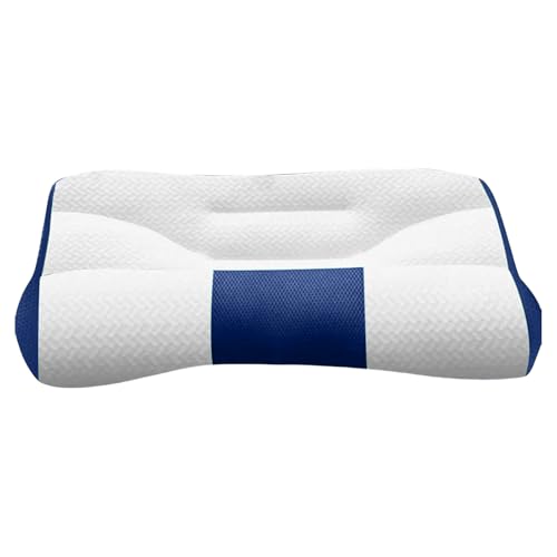 Almohada cervical para el cuello, cojín cervical, almohada de columna vertebral, refuerzo de apoyo, soporte ergonómico de espuma viscoelástica para dormir de espalda, viajes, coche, avión, lugar de