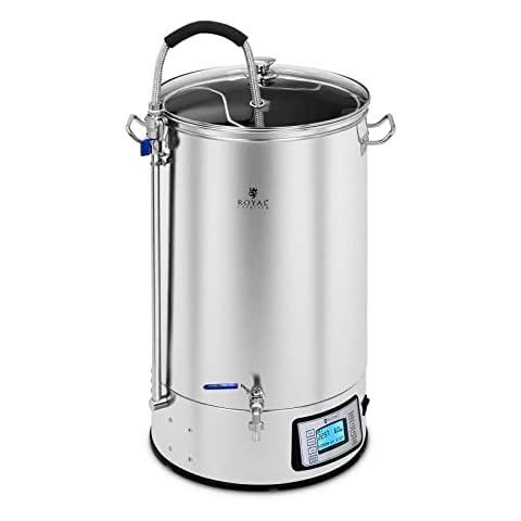 Royal Catering RCBM-42N Braukessel Bierbrauanlage Maischekessel Heimbrauanlage Bierbraukessel Bierbraugerät kleine Brauanlage Braukessel Edelstahl 60 L Cover