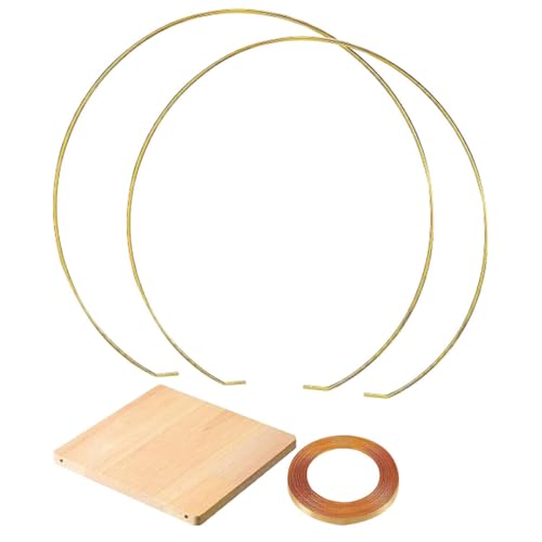 SUPVOX Aro Floral Metálico Dorado para Centro de Mesa, Aro de Boda DIY Base de Madera, Decoración para Hogar y Eventos, Suministros para Manualidades y Bodas