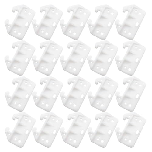 LOLPALONE Guías para cajones de plástico de 50 piezas Guías para rieles de cajón Piezas de repuesto para muebles de cajonera, y sistemas de cajones Fácil instalación