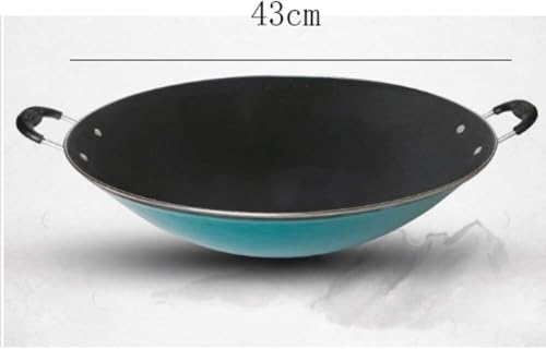 Wok de hierro sin revestimiento con mango ergonómico de madera 37 cm miniatura 5