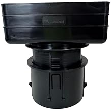 Aquabarrel Adjustable 4x5x4 inch Universal Gutter Downspout to Round Landscape Pipe Adapter Black
