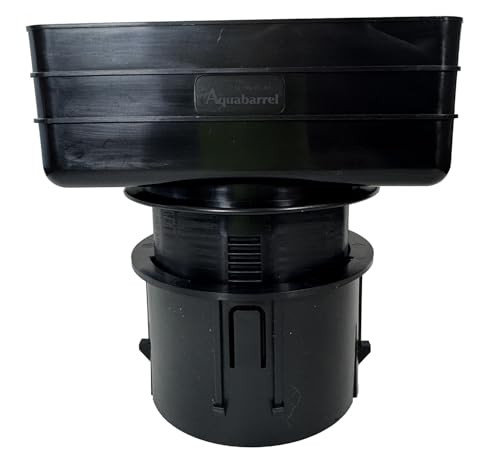 Aquabarrel Adjustable 4x5x4 inch Universal Gutter Downspout to Round Landscape Pipe Adapter (Black)