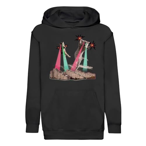 Sweat à capuche enfant chats volants fini les vêtements tristes et inconfortables