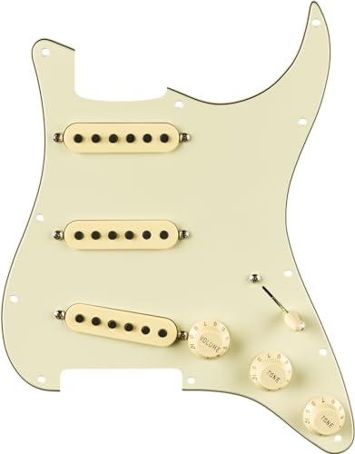 Fender Pre-Wired Stratocaster Pickguard, Eric Johnson Signature, 11-Hole, Mint Green