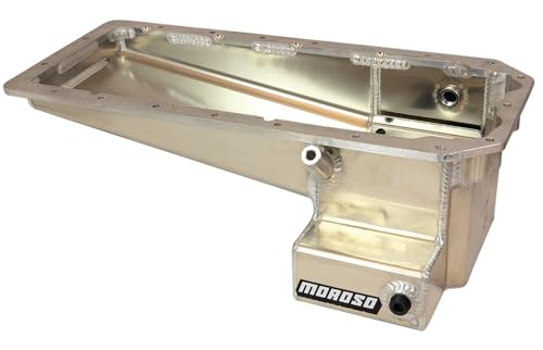 Moroso 21167 Aluminum Oil Pan, Fits Chrysler Mopar Dodge Gen 3 Hemi Engine, 5.7/6.1/6.4/6.2 w/Hellcat Supercharger Front Rail