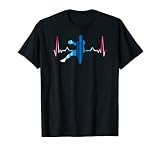 Handballspieler Geschenk EKG Herzschlag Handball T-Shirt
