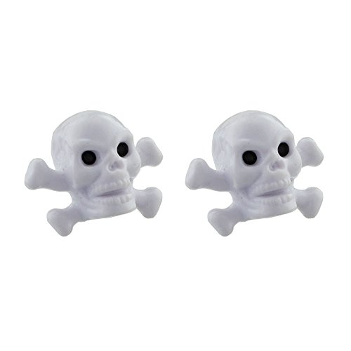 Fenix Skull & Bones Tapas de Válvula Schrader Blancas