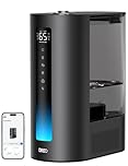 Dreo 6L Smart Humidifier for Large Room, Warm and Cool Mist for Bedroom Baby, 60H Timer, High Precision Humidity Sensor, Indicator Light, Oil Diffuser for Home, Plants, Works with Alexa, Black