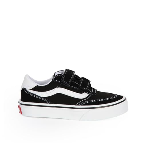 Vans Unisex Brooklyn Sneaker, Veloursleder-Leinwand schwarz weiß