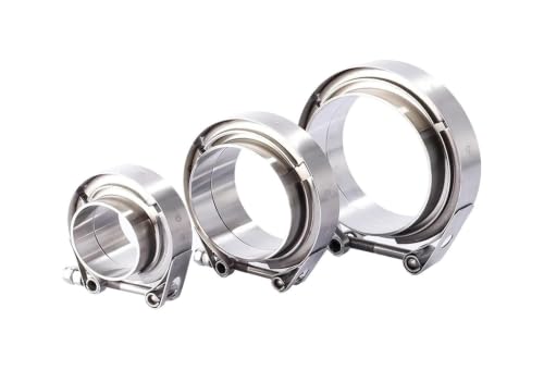 Abrazaderas para mangueras en V con brida macho hembra de acero inoxidable para escape 4