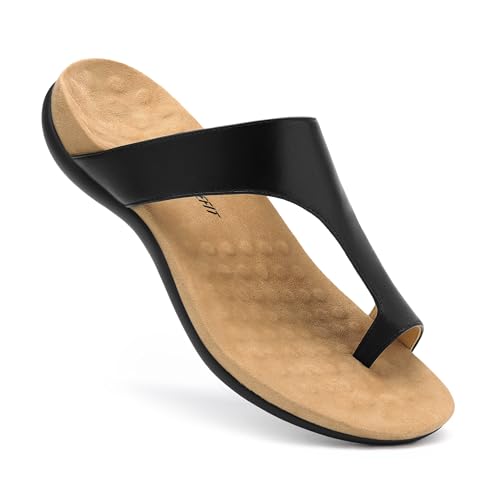 Athlefit Orthopedic Sandals for Women Arch Support Flip Flops Comfortable Walking Orthotic Thong Sandals3