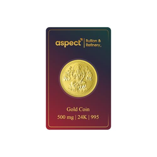 Image of ASPECT BULLION 500 Milligram Yellow Gold Coin 24kt (995) Pure Gold
