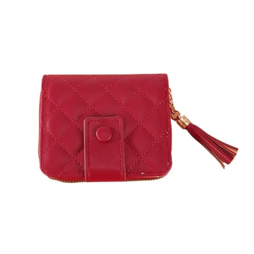 Fashionable And Simple Square Short Wallet With Multiple Coin And Card Slots(Jujube)