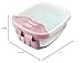 Homedics Bubble Bliss Deluxe-Foot Spa, Heat Maintenance, Raised Nodes, 3 Attachements, Pink