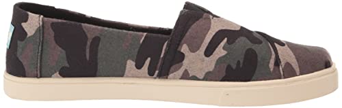 Image of TOMS Women's Alpargata Cupsole Sneaker, Green Multi Camo Felt,6