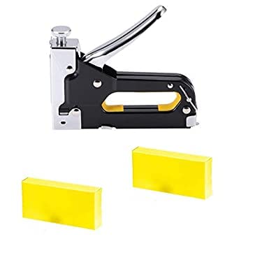 Divik Multipurpose Staple Gun Set for Furniture, Attaching Fabric to Walls, Wood Work, Plywood // Home, Office and Outdoor Use Adjustable Staple Gun (Stapple Gun with 2000pcs Pin)